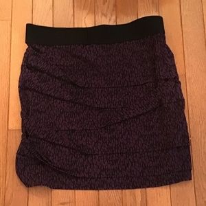 Black and purple mini skirt